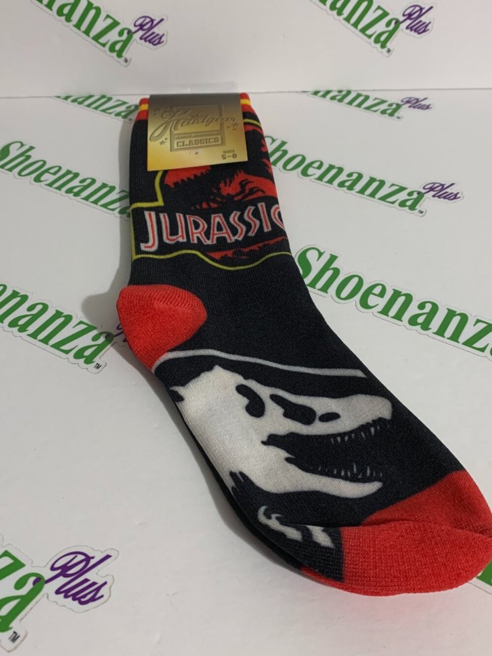 Headgear Classics Socks Jurassic Park Logo Dino Dinosaur Crew Mens Size 5 - 8
